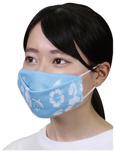 折るだけ簡単!マスクキット水色