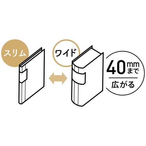 領収書&明細ファイル(固定式)ノビータ48P 黒