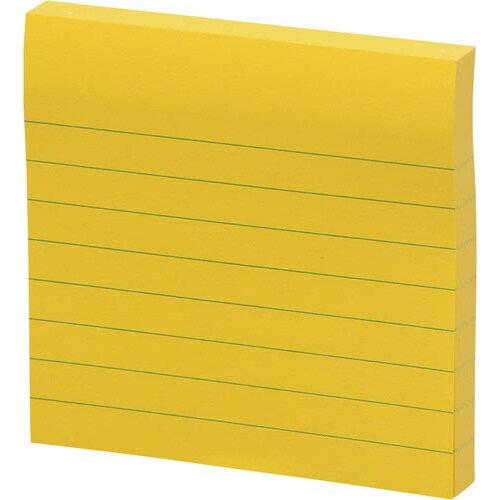 ポストイット 強粘着75×75 ラインノート黄1冊