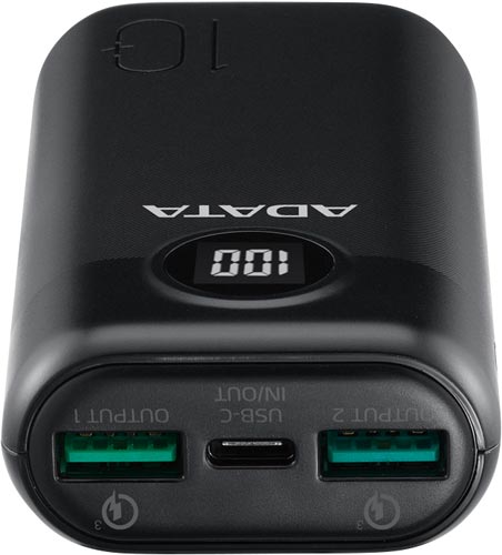 10000mAh モバイルバッテリー ブラック