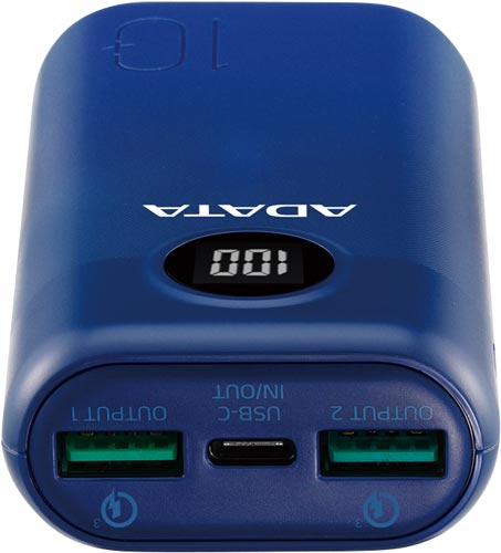 10000mAh モバイルバッテリー ブルー