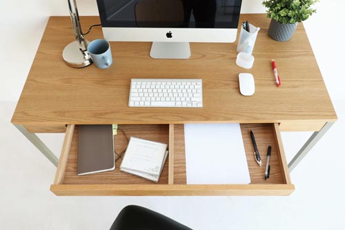 Dripシリーズ 引き出し付デスク 幅1200