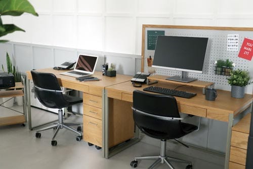 Dripシリーズ 引き出し付デスク 幅1200