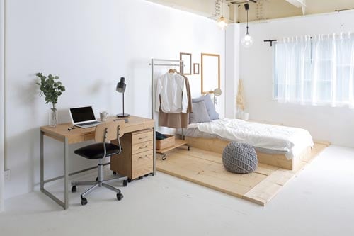 Dripシリーズ 引き出し付デスク 幅1200