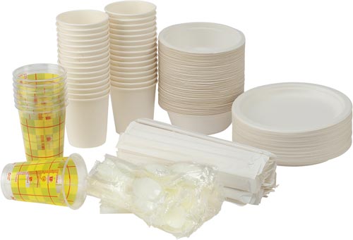 緊急時用簡易食器パック50人分