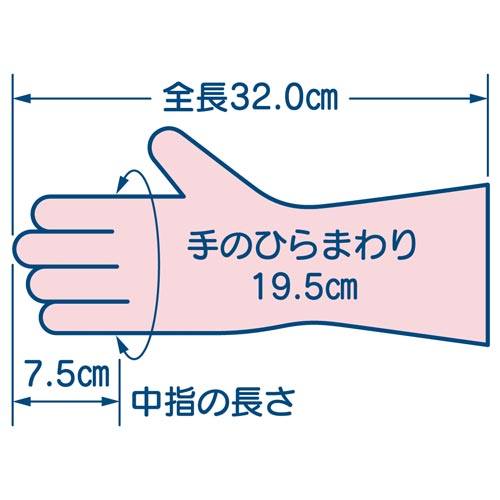 ファミリー ビニール中厚手指先強化 S ピンク