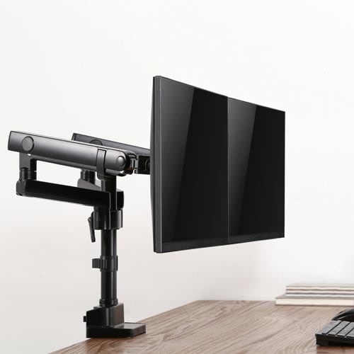 メカニカルスプリング式 モニターアーム デュアル