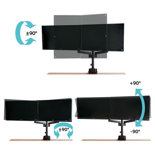 メカニカルスプリング式 モニターアーム デュアル