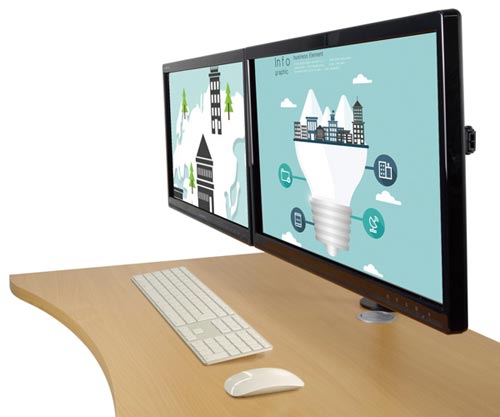 ディスプレイアーム 横2画面用