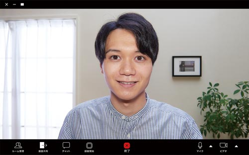 Web会議用スクエアライト クロ