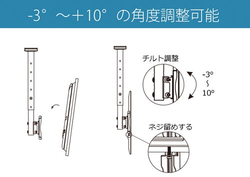 モニター天吊り金具32−75インチ対応