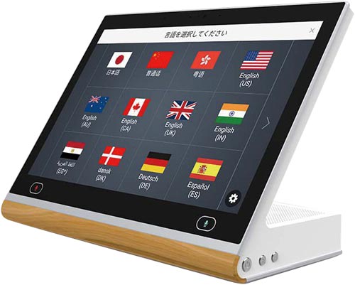 デジタルサイネージ機能搭載10インチ対面AI翻訳機