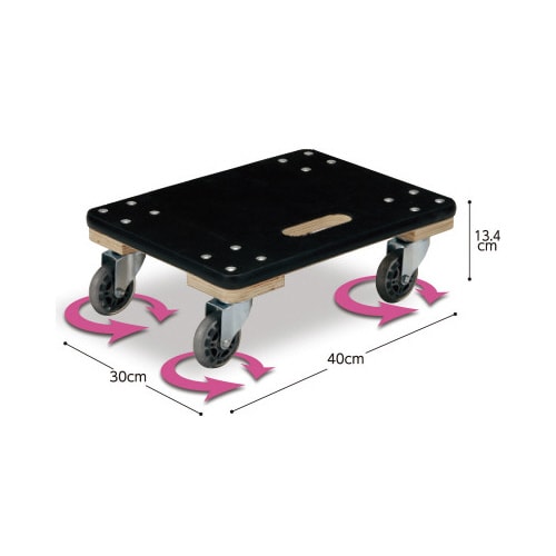 荷物がすべりにくい木製平台車 小サイズ