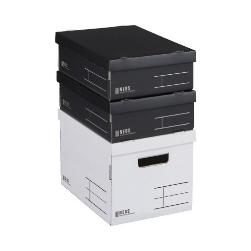 収納ボックス<NEOS>(Rハーフ)黒2冊