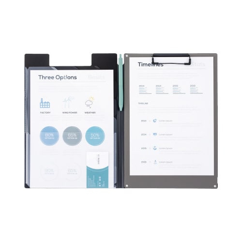 書類すっきりクリップホルダー ブラック×10