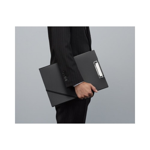 書類すっきりクリップホルダー ブラック×10