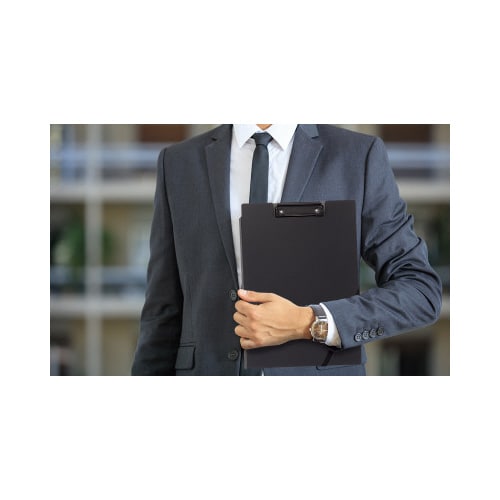 書類すっきりクリップホルダー ブラック×10