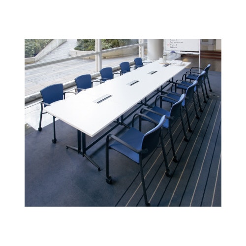 T字脚大型会議テーブル2110基本ホワイト