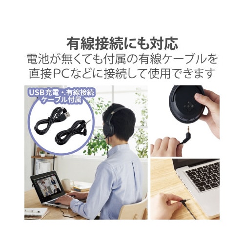 無線ヘッドセット 2.4GHz USBアダプタ付