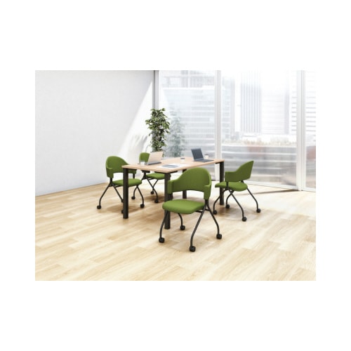 ◇フランチェアクロスタイプ白脚 背座グリーン