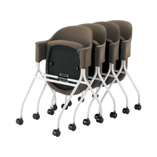 ◇フランチェアクロスタイプ白脚 背座ベージュ