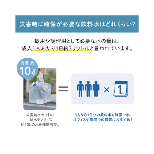 防災セット 災害給水セット 10L A4サイズ