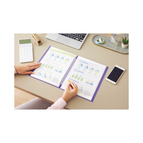 書き込めるクリヤーブック パープル