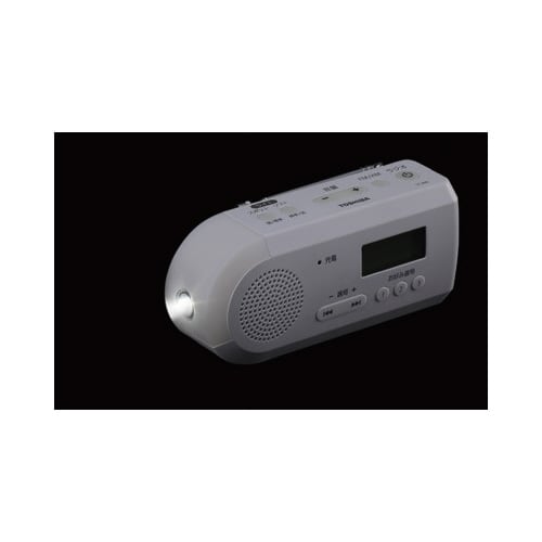 LEDライト付き手回し充電ラジオ ホワイト