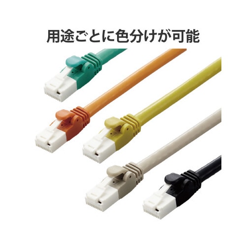 LANケーブル CAT6A 1m 高速 オレンジ