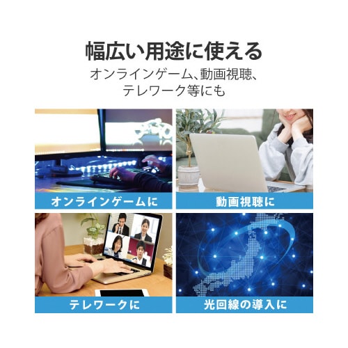 LANケーブル CAT6A 1m 高速 グリーン
