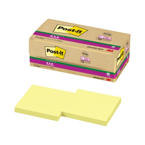 ポストイット強粘着75×75 パステル 黄10冊