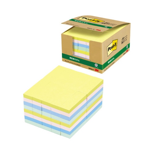 ポストイット 再生紙ふせん 75×25 混色80冊