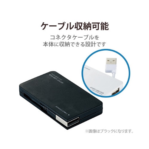 USB2.0ハブ バスパワー 4ポート ホワイト