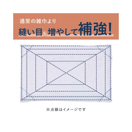 ほつれにくい雑巾(洗濯機対応・白)10枚入り