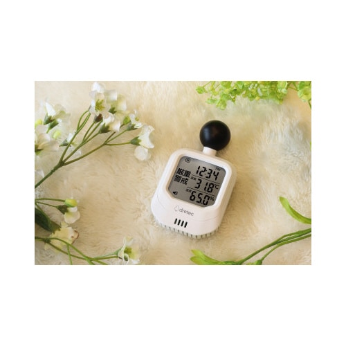 時計付黒球式熱中症指数計 Oー706WT