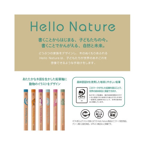 かきかた鉛筆 ハローネイチャー2レッサーパンダ6B