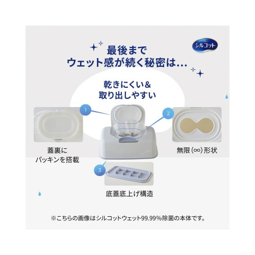シルコットW 99.99%除菌 詰替 40枚入×3