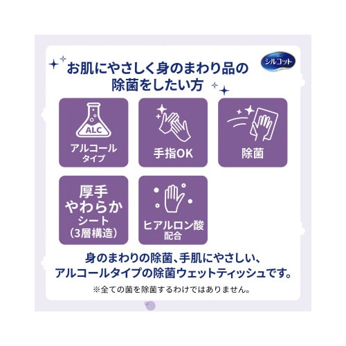 シルコット除菌ウエット アルコール詰替40枚×3