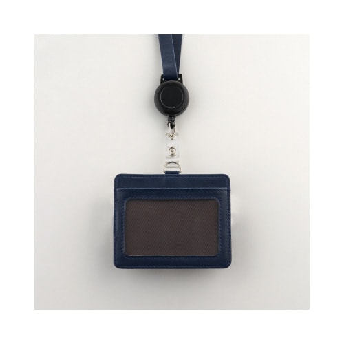 持ちやすいバンド付IDカードホルダー 紺