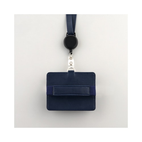 持ちやすいバンド付IDカードホルダー 紺