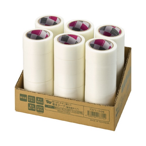 取り出しやすい箱入り養生テープ クリア 180巻
