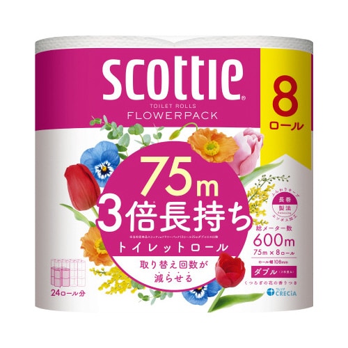 スコッティ フラワーパック 3倍巻き 8ロール