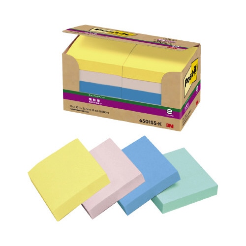ポストイット強粘着50×50 パステル混色10冊
