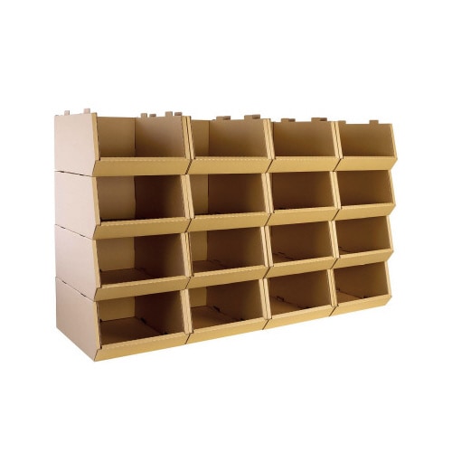 スタッキングコンテナM 6個セット クラフト