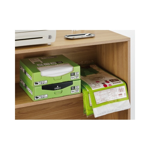 取り出しやすい箱入りレジ袋 40号 乳白 300枚