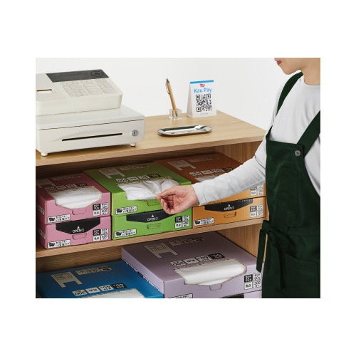 取り出しやすい箱入りレジ袋 40号 乳白 300枚