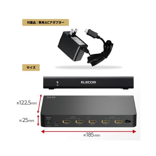 HDMI分配器 1入力4出力 スプリッター