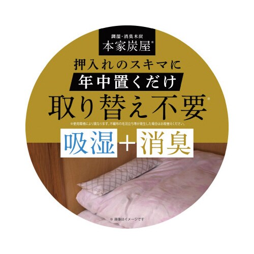 調湿・消臭木炭 本家炭屋スリムL 1個入×3