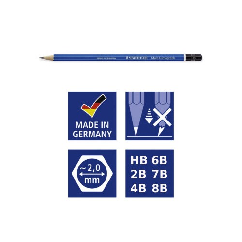 マルス ルモグラフ製図用高級鉛筆 6硬度セット×3
