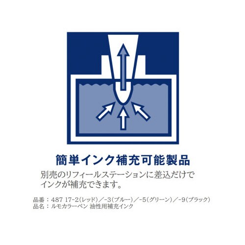 油性ペンルモカラー超極細書きS4色セット×2